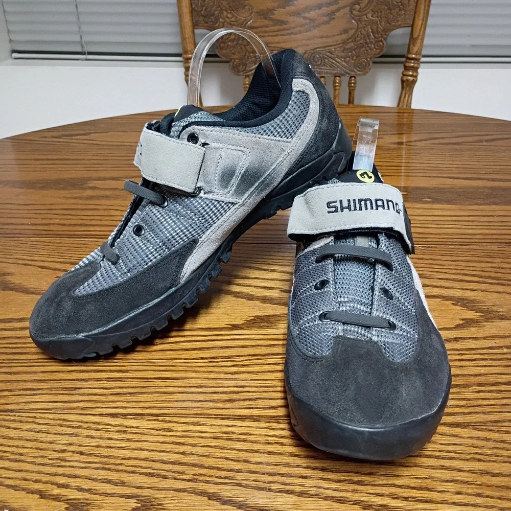 Shimano SH-M038 Mens Mountain Bike Cycling Shoes Gray Black SPD Cleats